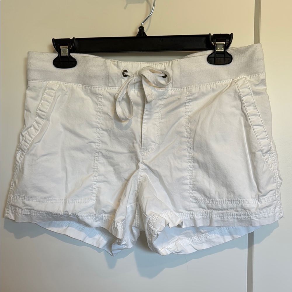 a.n.a White Bermuda Shorts Relaxed Fit Drawstring Waist